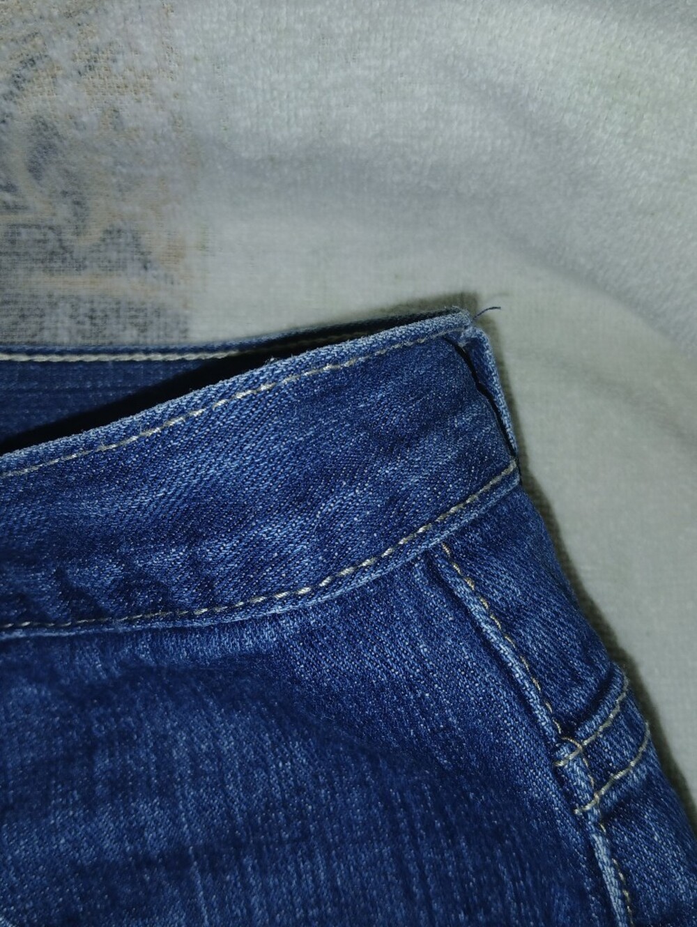 2000's South Pole Kids/Youth Med/Dark Wash Denim Jorts w/ 'SP' Logo On Pockets - Picture 5 of 7